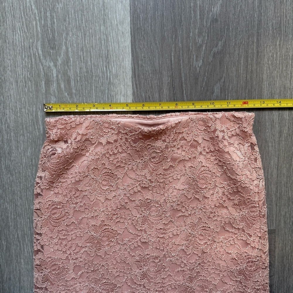 Forever 21 Pink Peach Knee-Length Pencil Skirt Lace Boho Women’s S Festival - Picture 5 of 6